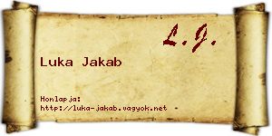 Luka Jakab névjegykártya